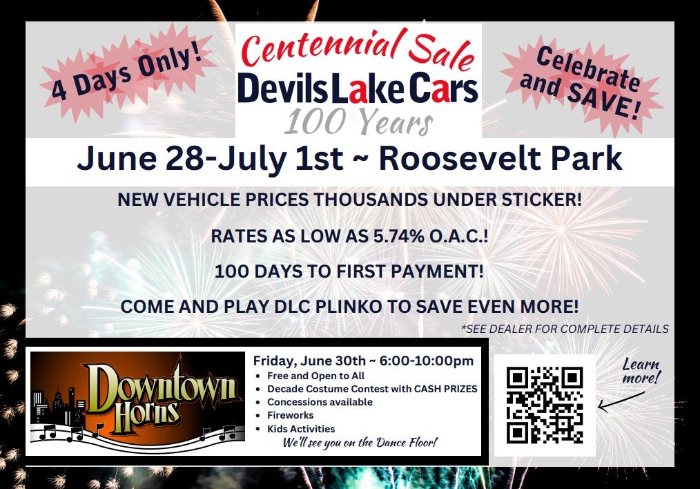Centennial Sales banner in Devils Lake Cars in Devils Lake ND