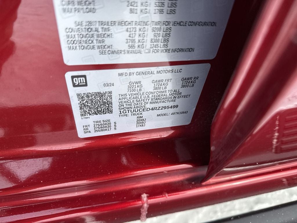 2024 GMC Sierra 1500 4WD Crew Cab Short Box Elevation with 3SB